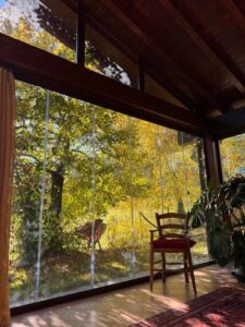 L'autunno fuori visto dall'interno del mio studio